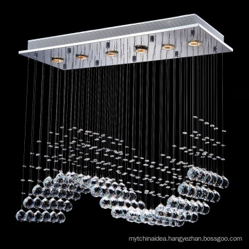 Modern led chandelier crystal ceiling lamp dining room rectangular chandelier lighting 92014